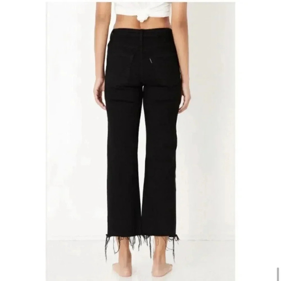 NWT AskkNY Slim Crop Wide Leg Jeans Black Resin size 32 - Picture 3 of 10